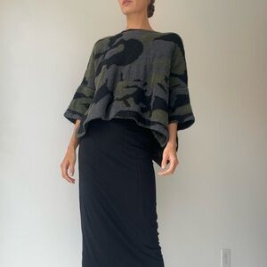 Billy Reid Camo Cropped Sweater